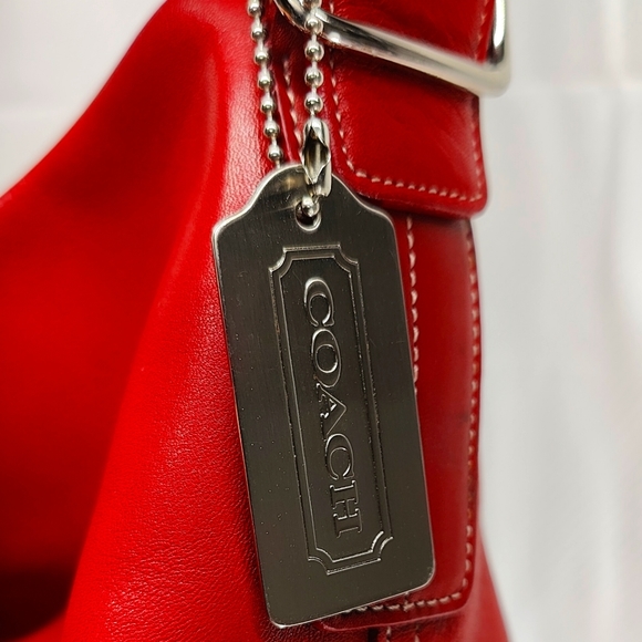 🔥💯 Authentic Vintage Coach (9151) Large Red Duffle Bucket Bag - Picture 6 of 12